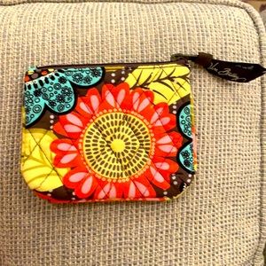 vera bradley flower print coin purse